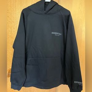 Black Fear Of God Essentials Hoodie Men’s size Large